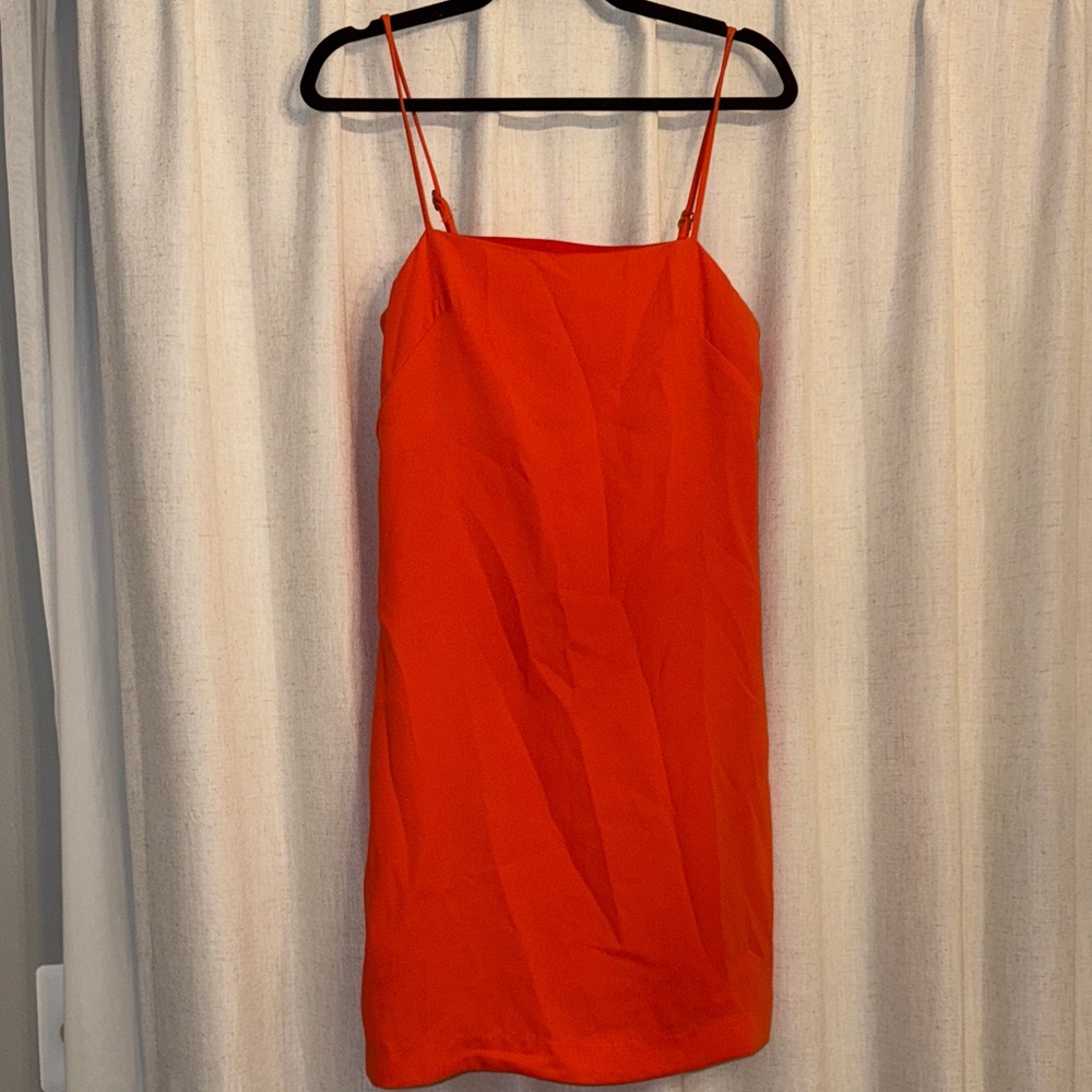 Women’s Vibrant Orange Spaghetti Strap Dress